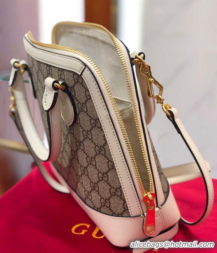 Promotional Gucci GG Supreme Canvas Top Handle Bag 621220 White