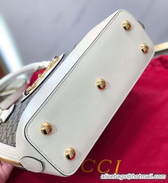 Promotional Gucci GG Supreme Canvas Top Handle Bag 621220 White