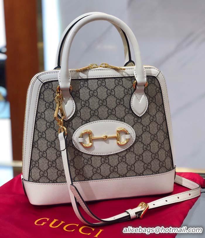 Promotional Gucci GG Supreme Canvas Top Handle Bag 621220 White