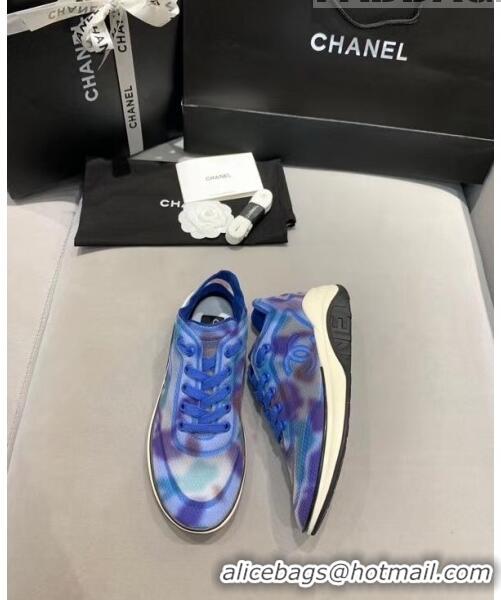 Buy Fashionable Chanel Classic Mesh Sneaker CC2040 Blue 2020