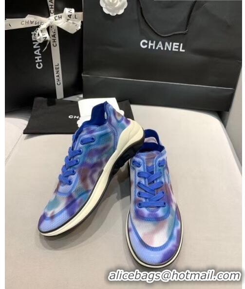 Buy Fashionable Chanel Classic Mesh Sneaker CC2040 Blue 2020