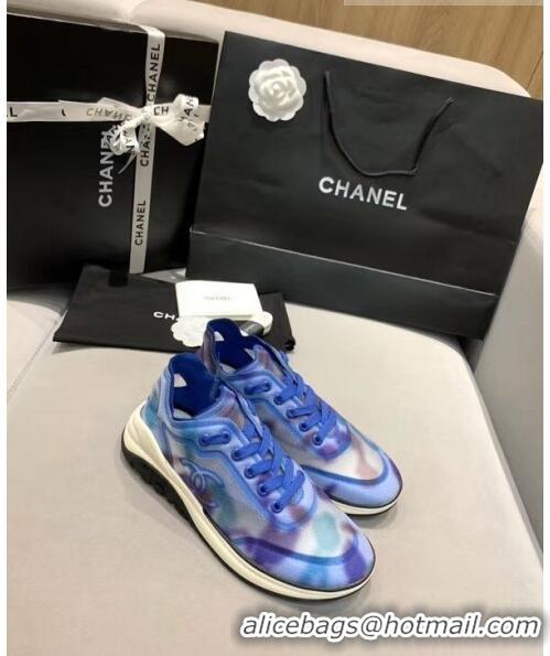 Buy Fashionable Chanel Classic Mesh Sneaker CC2040 Blue 2020