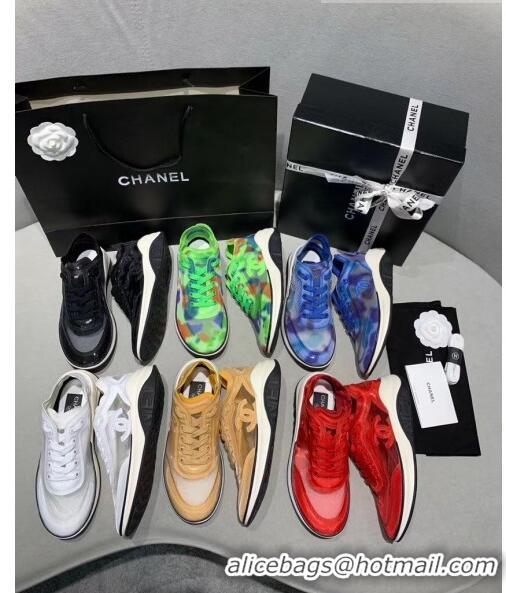 Buy Fashionable Chanel Classic Mesh Sneaker CC2040 Blue 2020