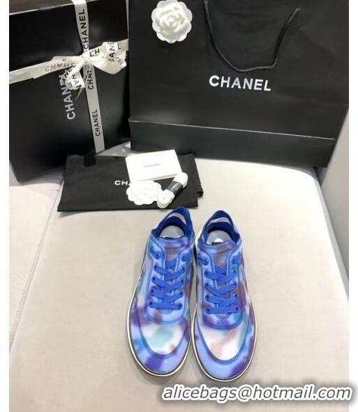 Buy Fashionable Chanel Classic Mesh Sneaker CC2040 Blue 2020