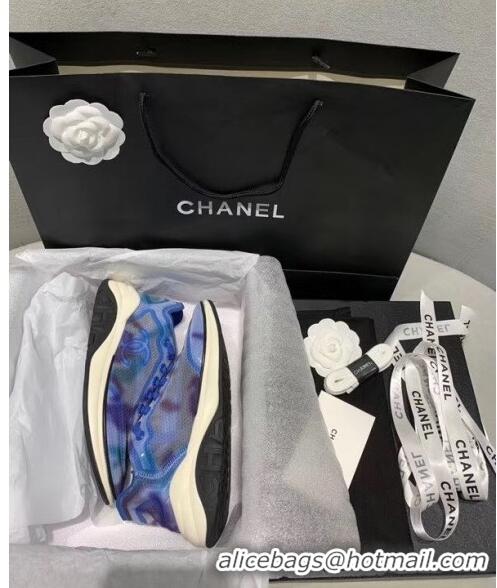 Buy Fashionable Chanel Classic Mesh Sneaker CC2040 Blue 2020