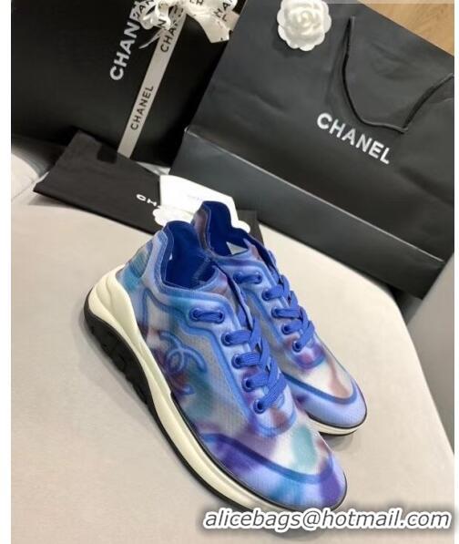 Buy Fashionable Chanel Classic Mesh Sneaker CC2040 Blue 2020