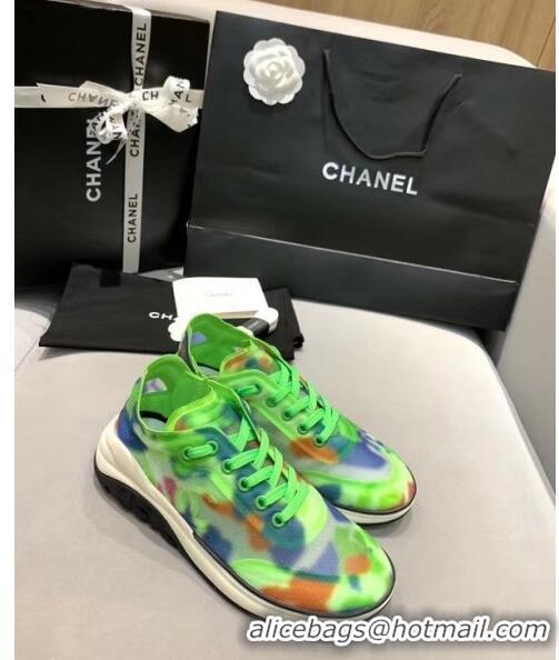 Unique Style Chanel Classic Mesh Sneaker CC2041 Green 2020