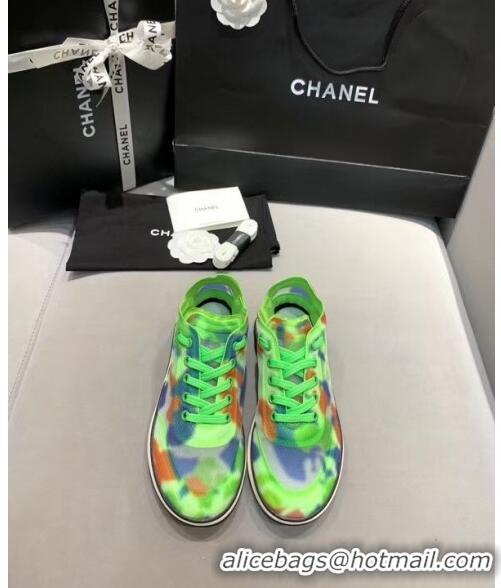 Unique Style Chanel Classic Mesh Sneaker CC2041 Green 2020