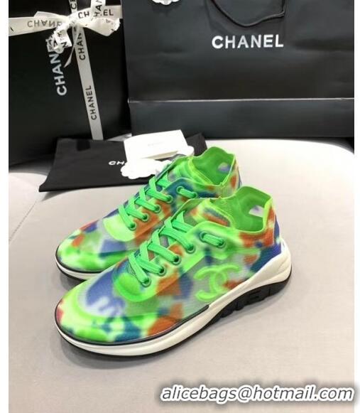 Unique Style Chanel Classic Mesh Sneaker CC2041 Green 2020