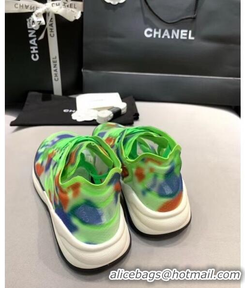 Unique Style Chanel Classic Mesh Sneaker CC2041 Green 2020