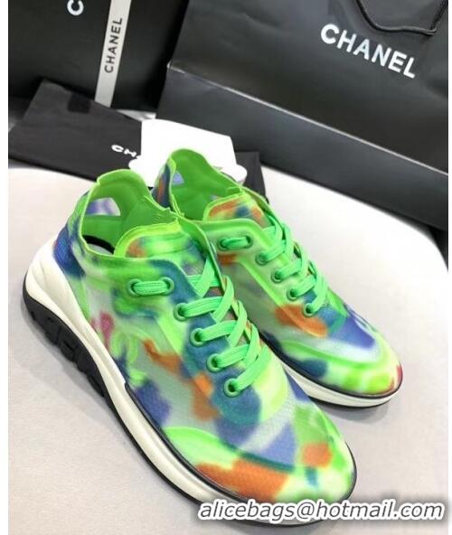 Unique Style Chanel Classic Mesh Sneaker CC2041 Green 2020