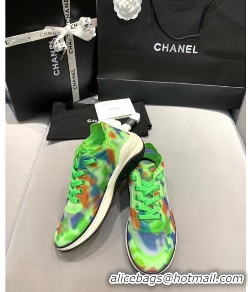 Unique Style Chanel Classic Mesh Sneaker CC2041 Green 2020