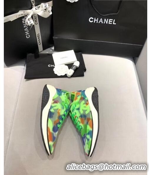 Unique Style Chanel Classic Mesh Sneaker CC2041 Green 2020