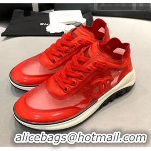 Inexpensive Chanel Classic Mesh Sneaker CC2041 Red 2020