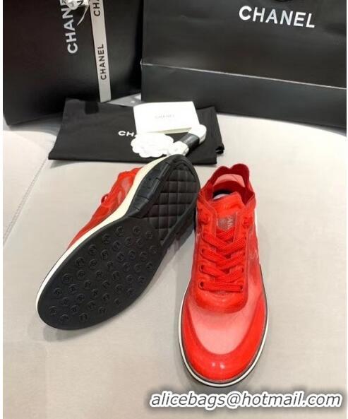 Inexpensive Chanel Classic Mesh Sneaker CC2041 Red 2020