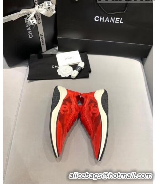 Inexpensive Chanel Classic Mesh Sneaker CC2041 Red 2020