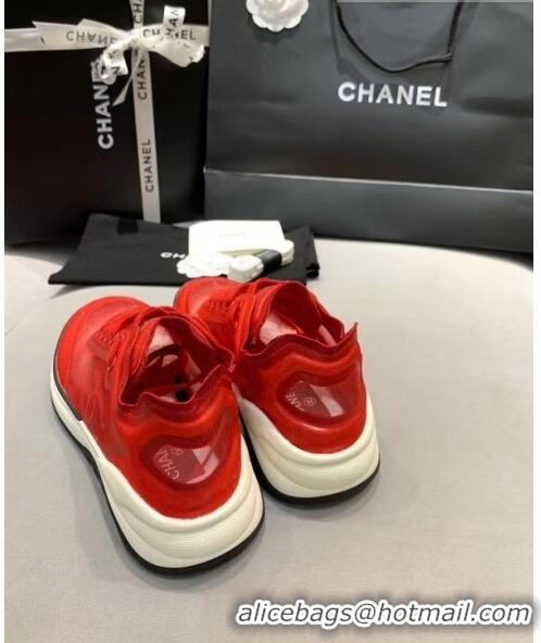 Inexpensive Chanel Classic Mesh Sneaker CC2041 Red 2020