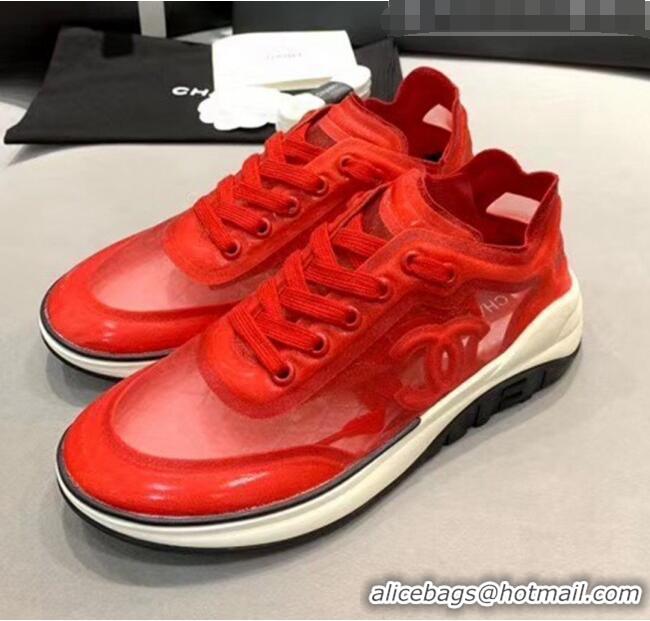 Inexpensive Chanel Classic Mesh Sneaker CC2041 Red 2020