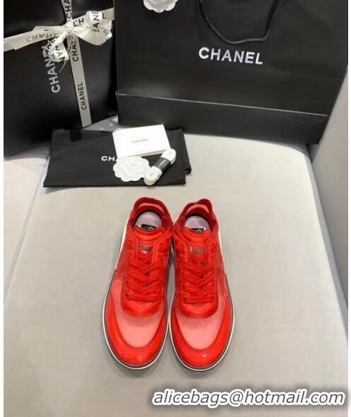 Inexpensive Chanel Classic Mesh Sneaker CC2041 Red 2020