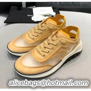 Low Cost Chanel Classic Mesh Sneaker CC2043 Apricot 2020