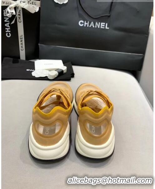 Low Cost Chanel Classic Mesh Sneaker CC2043 Apricot 2020