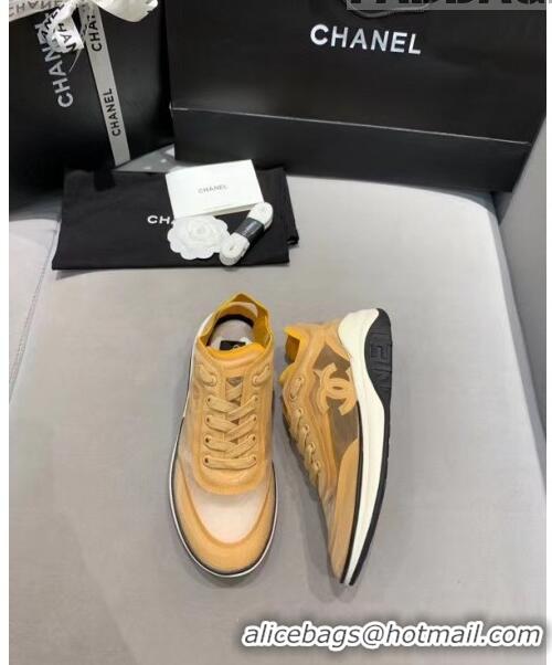 Low Cost Chanel Classic Mesh Sneaker CC2043 Apricot 2020