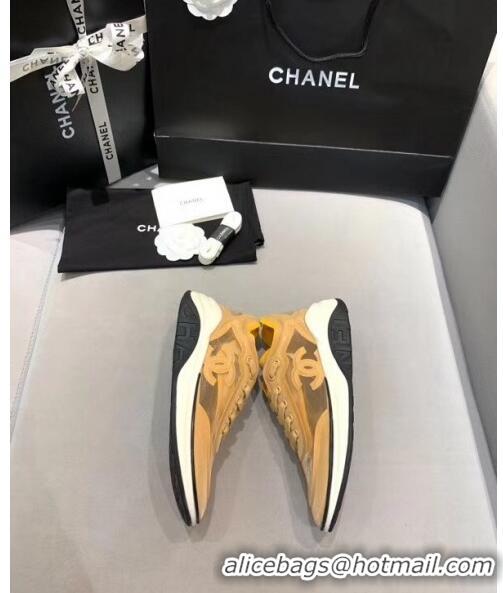 Low Cost Chanel Classic Mesh Sneaker CC2043 Apricot 2020