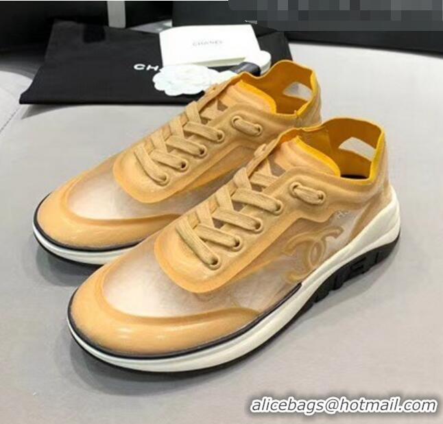 Low Cost Chanel Classic Mesh Sneaker CC2043 Apricot 2020