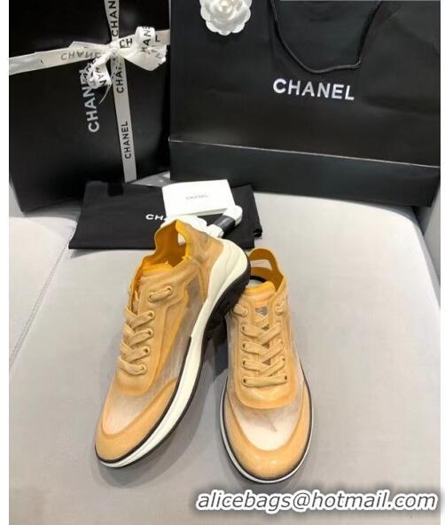 Low Cost Chanel Classic Mesh Sneaker CC2043 Apricot 2020