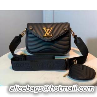 Buy Cheap LOUIS VUITTON NEW WAVE Shoulder Bag M56466 black