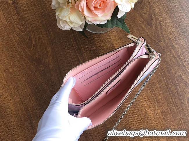 Top Quality Louis vuitton original ESCALE POCHETTE DOUBLE ZIP clutch bag M69124 pink