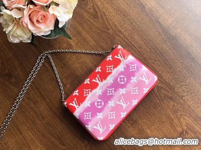 Inexpensive Louis vuitton original ESCALE POCHETTE DOUBLE ZIP clutch bag M69124 red