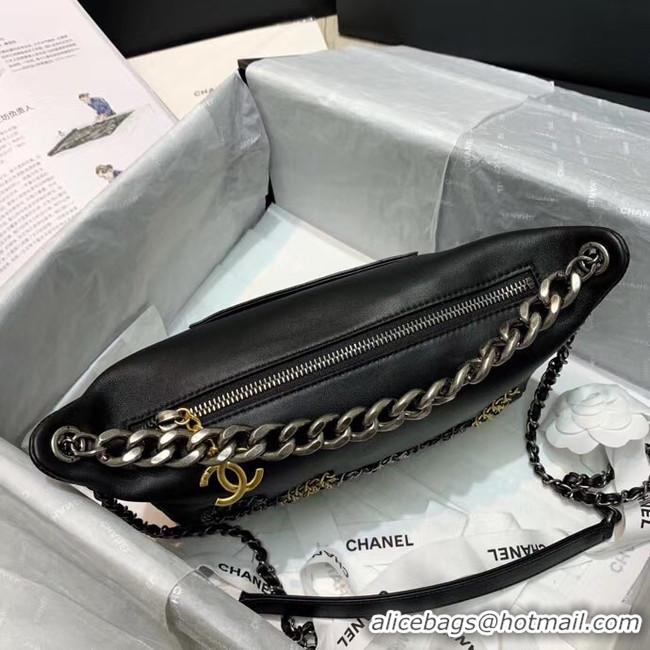 Wholesale Grade Chanel Original Soft Leather Small Shoulder bag AS0592 black