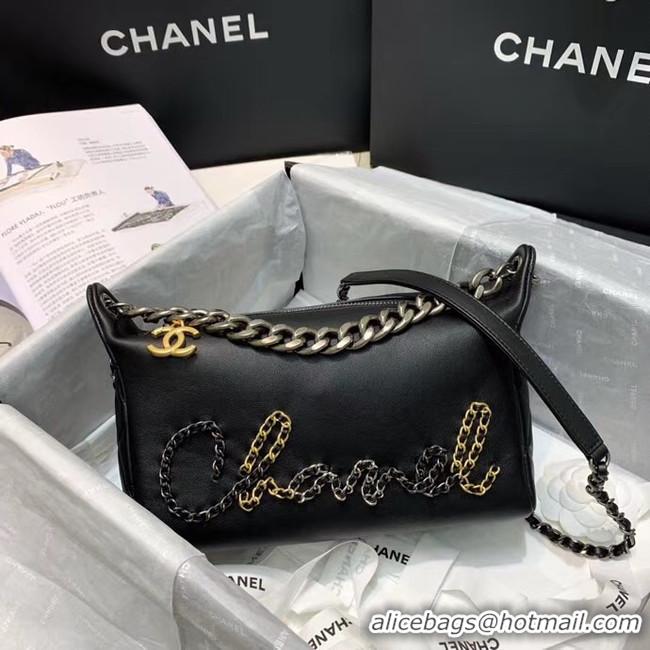 Wholesale Grade Chanel Original Soft Leather Small Shoulder bag AS0592 black