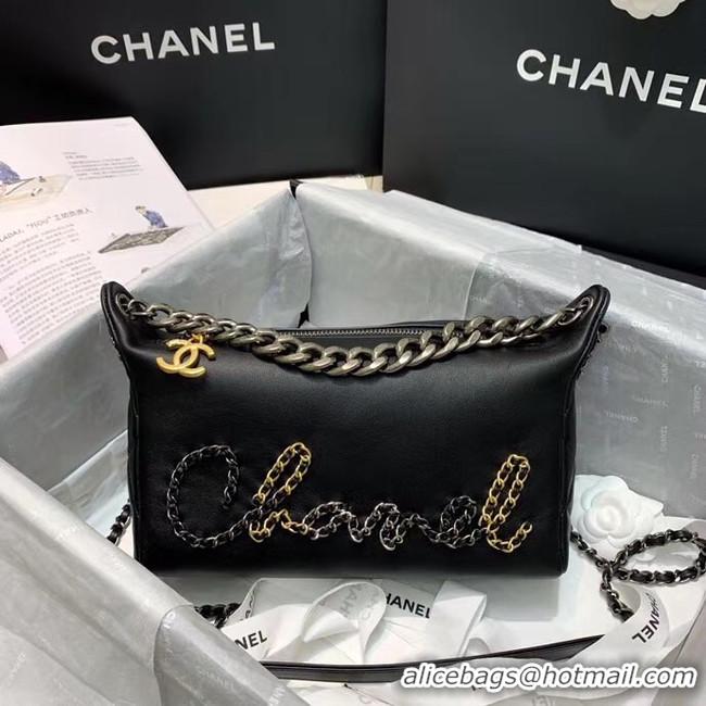 Wholesale Grade Chanel Original Soft Leather Small Shoulder bag AS0592 black