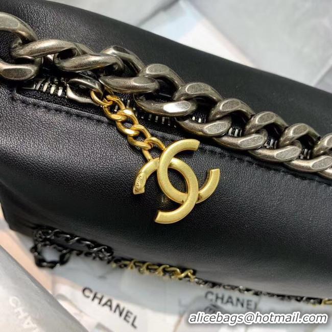 Wholesale Grade Chanel Original Soft Leather Small Shoulder bag AS0592 black