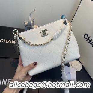 Spot Bulk Chanel Small Calfskin hobo bag AS1461 white