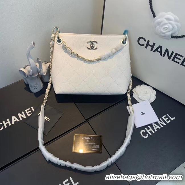 Spot Bulk Chanel Small Calfskin hobo bag AS1461 white