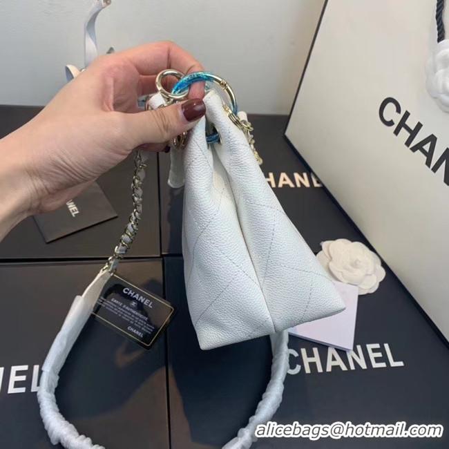 Spot Bulk Chanel Small Calfskin hobo bag AS1461 white