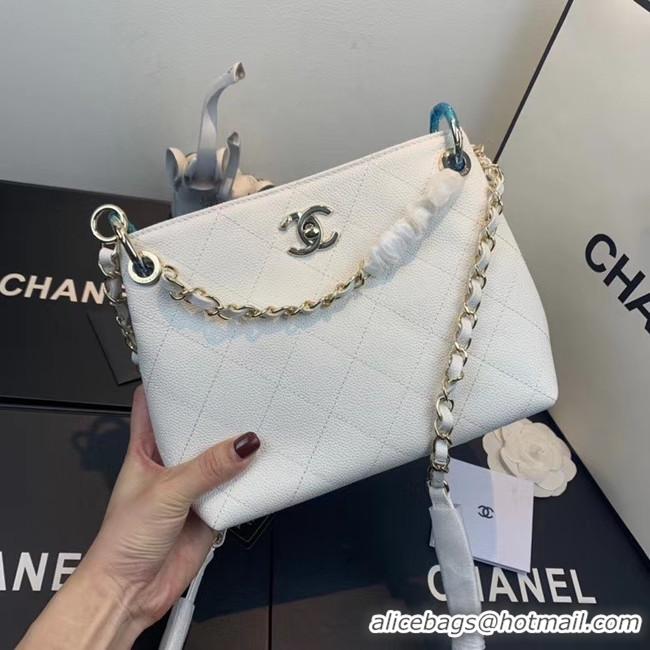 Spot Bulk Chanel Small Calfskin hobo bag AS1461 white