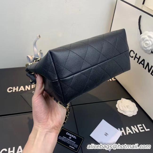 AAAAA Cheapest Chanel Small Calfskin hobo bag AS1461 black