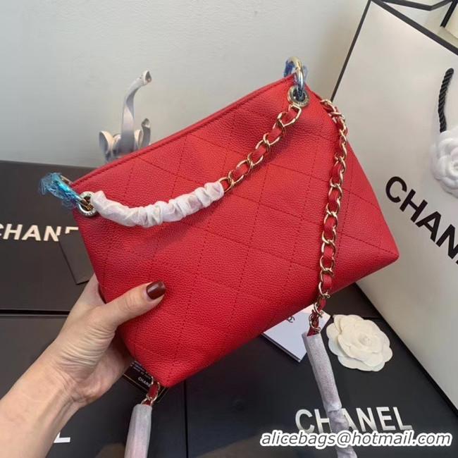 Best Cheap Chanel Small Calfskin hobo bag AS1461 red