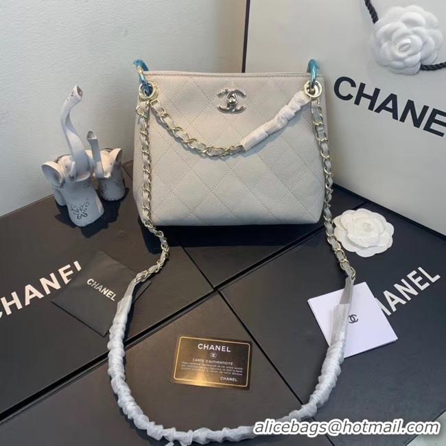 Low Cost Grade Chanel Small Calfskin hobo bag AS1461 grey