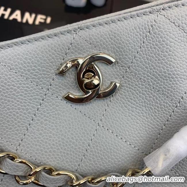 Low Cost Grade Chanel Small Calfskin hobo bag AS1461 grey