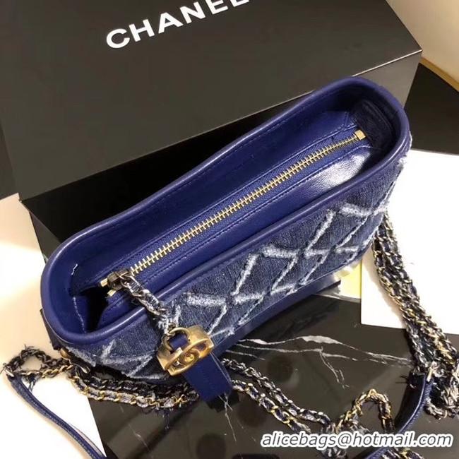 Inexpensive Chanel gabrielle small hobo Denim bag A91810 blue