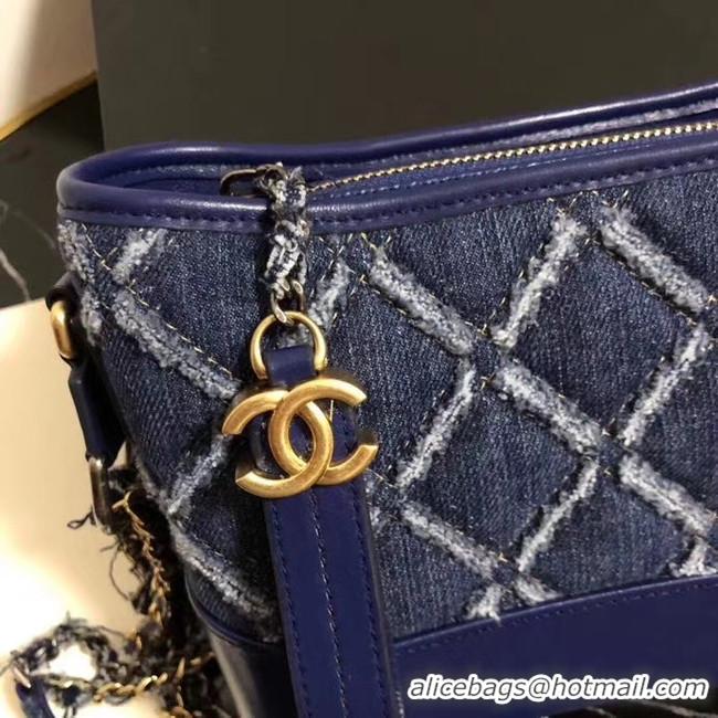 Inexpensive Chanel gabrielle small hobo Denim bag A91810 blue