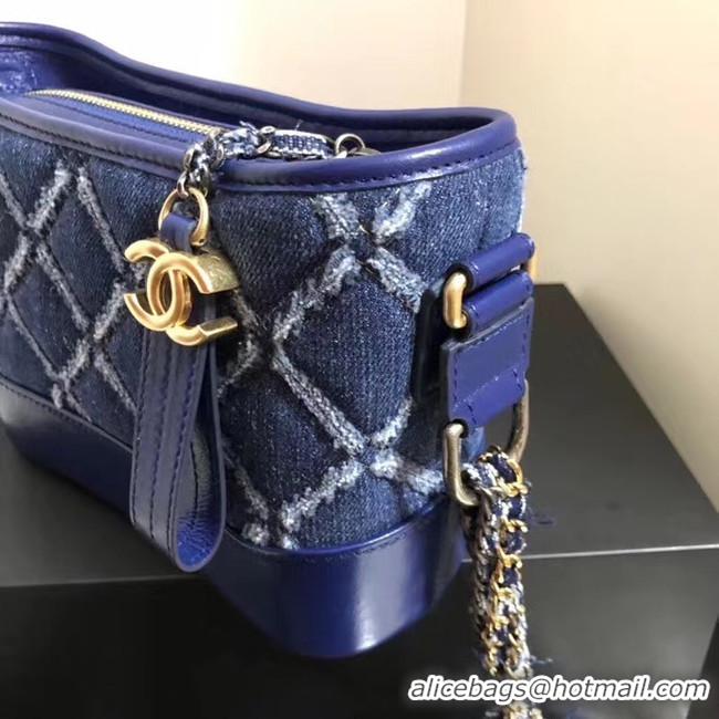 Inexpensive Chanel gabrielle small hobo Denim bag A91810 blue