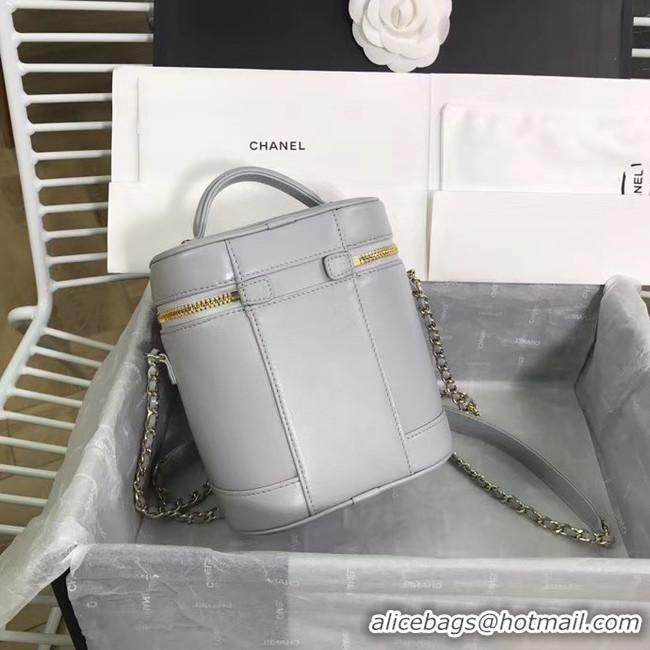 Inexpensive CHANEL vanity case Gold-Tone Metal AS1336 grey