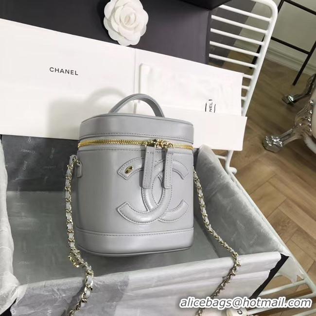 Inexpensive CHANEL vanity case Gold-Tone Metal AS1336 grey