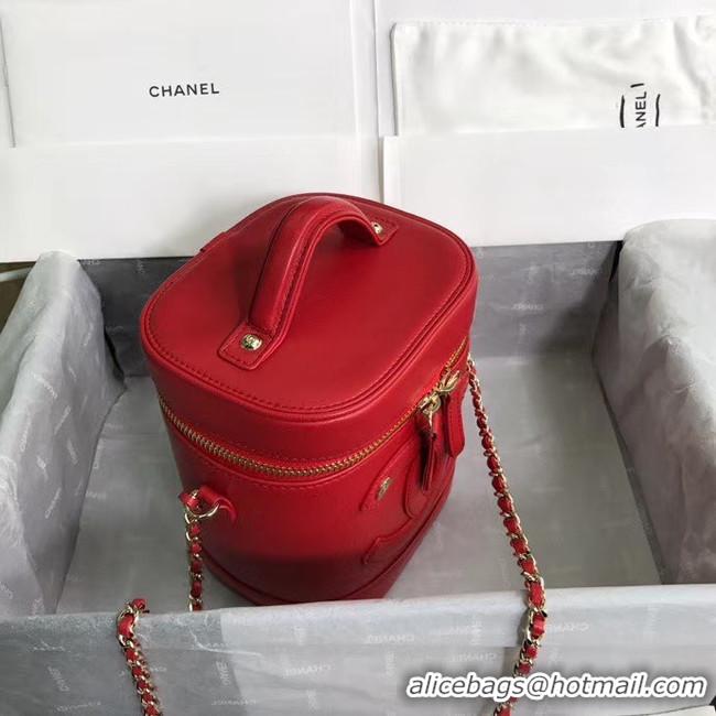 Best Price CHANEL vanity case Gold-Tone Metal AS1336 red